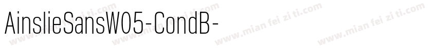 AinslieSansW05-CondB字体转换