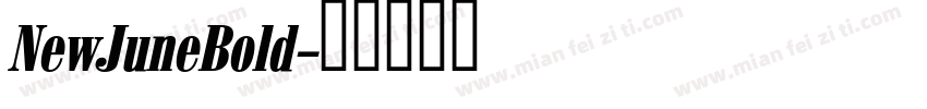 NewJuneBold字体转换