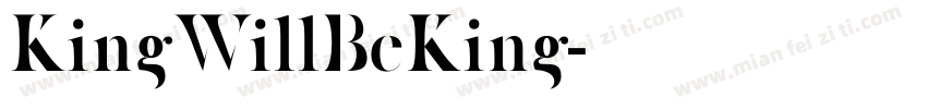KingWillBeKing字体转换