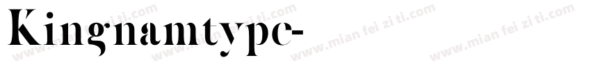 Kingnamtype字体转换