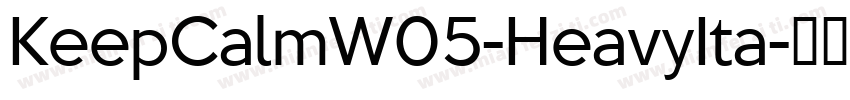 KeepCalmW05-HeavyIta字体转换