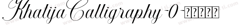 KhatijaCalligraphy-0字体转换