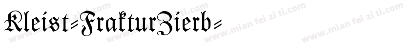 Kleist-FrakturZierb字体转换