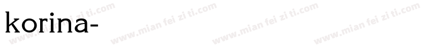 korina字体转换