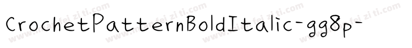 CrochetPatternBoldItalic-gg8p字体转换
