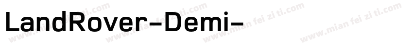 LandRover-Demi字体转换