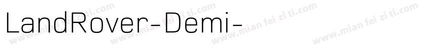 LandRover-Demi字体转换