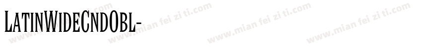 LatinWideCndObl字体转换