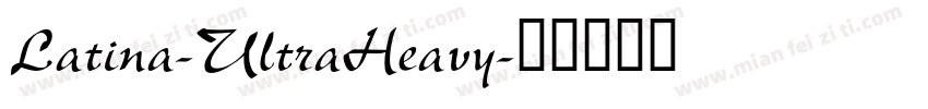 Latina-UltraHeavy字体转换