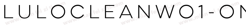LuloCleanWO1-OneBold字体转换