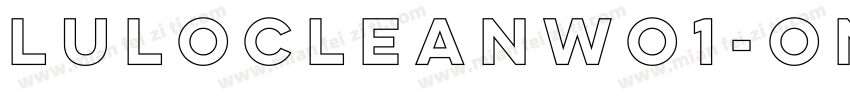 LuloCleanWO1-OneBold字体转换