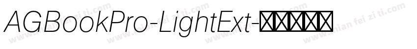 AGBookPro-LightExt字体转换