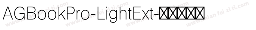 AGBookPro-LightExt字体转换