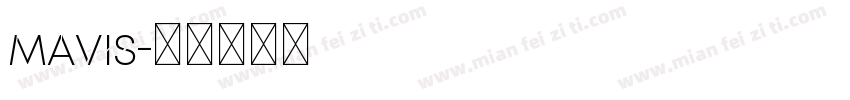 mavis字体转换