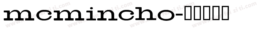 mcmincho字体转换