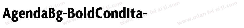 AgendaBg-BoldCondIta字体转换