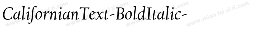 CalifornianText-BoldItalic字体转换