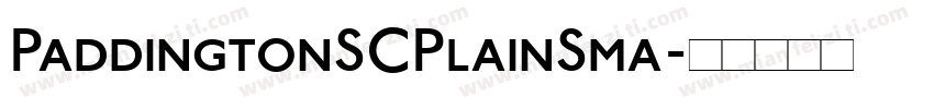 PaddingtonSCPlainSma字体转换