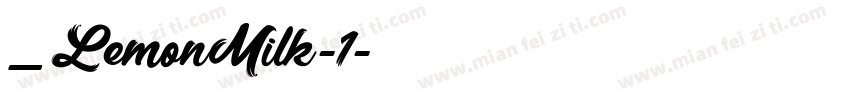 _LemonMilk-1字体转换