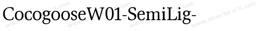 CocogooseW01-SemiLig字体转换