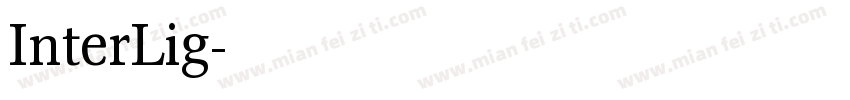 InterLig字体转换