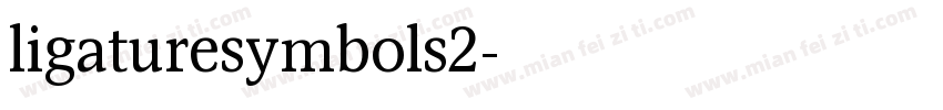 ligaturesymbols2字体转换