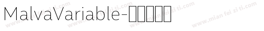 MalvaVariable字体转换