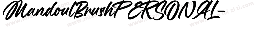 MandoulBrushPERSONAL字体转换