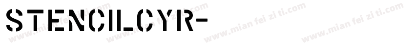StencilCyr字体转换