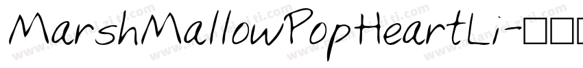 MarshMallowPopHeartLi字体转换