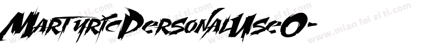 MartyricPersonalUseO字体转换