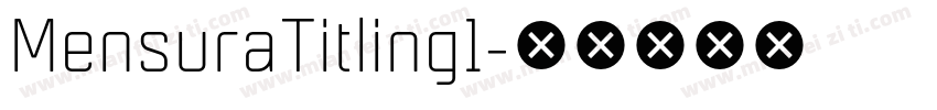 MensuraTitling1字体转换