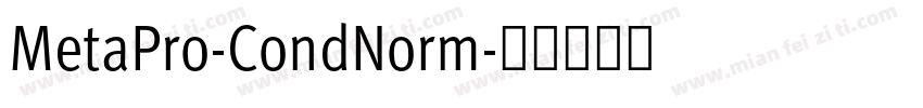 MetaPro-CondNorm字体转换