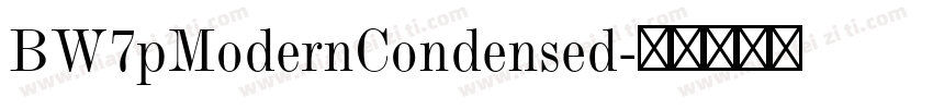 BW7pModernCondensed字体转换