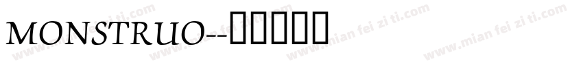 MONSTRUO-字体转换