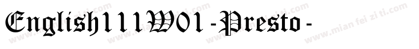 English111W01-Presto字体转换