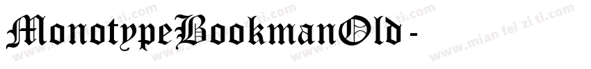 MonotypeBookmanOld字体转换