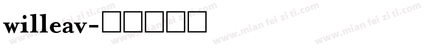willeav字体转换