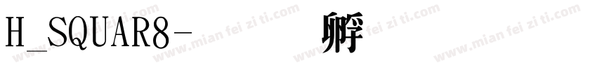 H_SQUAR8字体转换