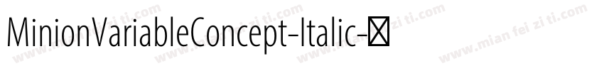 MinionVariableConcept-Italic字体转换