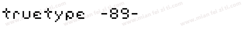 truetype字体-89字体转换