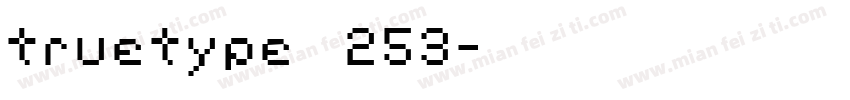 truetype字体253字体转换