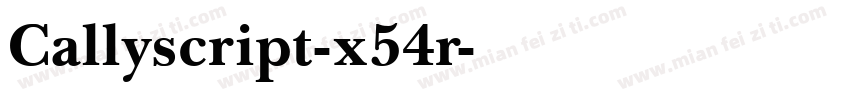 Callyscript-x54r字体转换