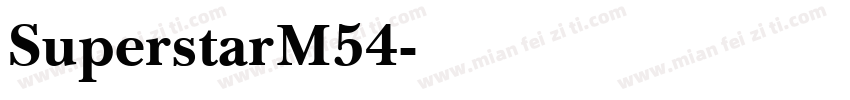 SuperstarM54字体转换