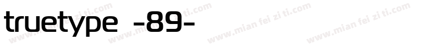 truetype字体-89字体转换