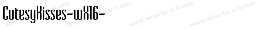 CutesyKisses-wX16字体转换