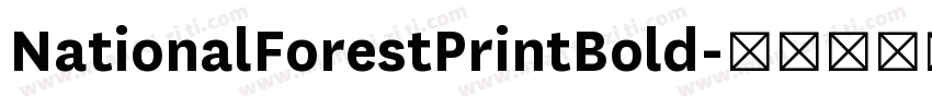 NationalForestPrintBold字体转换