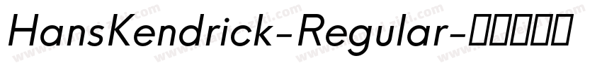 HansKendrick-Regular字体转换