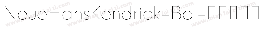 NeueHansKendrick-Bol字体转换