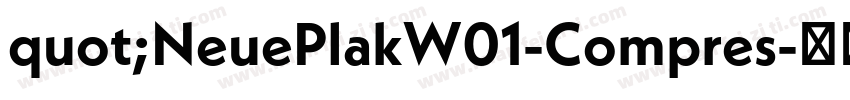 quot;NeuePlakW01-Compres字体转换